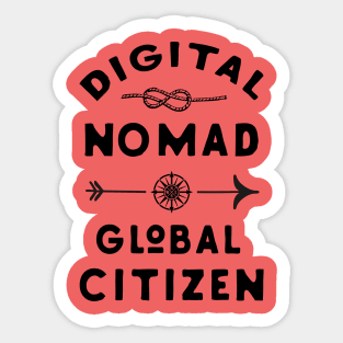 Digital nomad global citizen Sticker